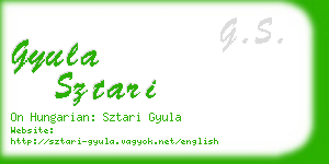 gyula sztari business card